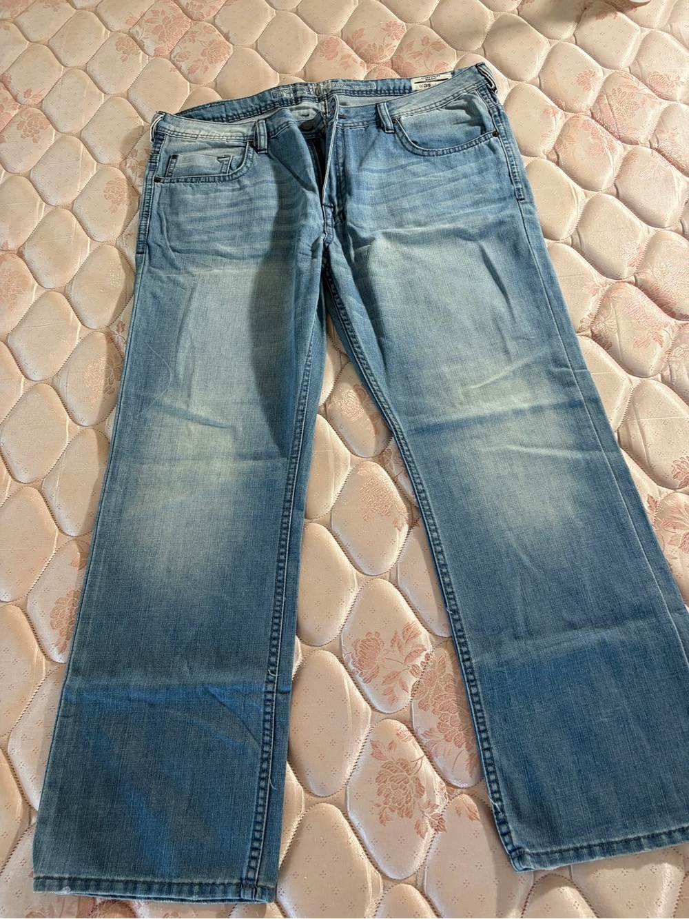 Light Blue Men's Straight-Leg Jeans